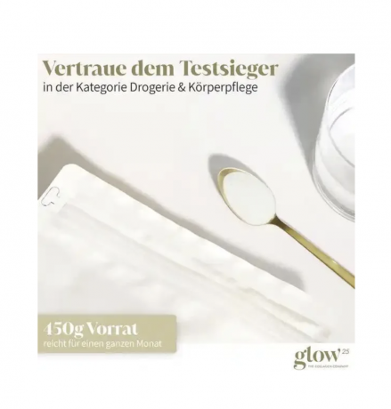 Glow Kollagen Pulver 450g, Коллаген, Германия, 450 г, 100% биоактивный гидролизат коллагена