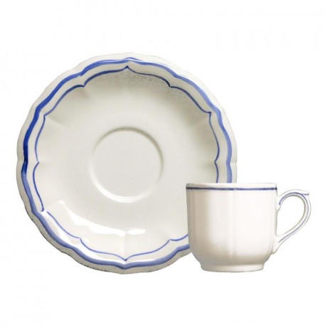 Gien Fayencerie Gien 'Filets Bleus' Mokka-/Espresso-Untertasse 14 cm Gien "Filets Bleus" Блюдце для мокко/эспрессо, 14 см