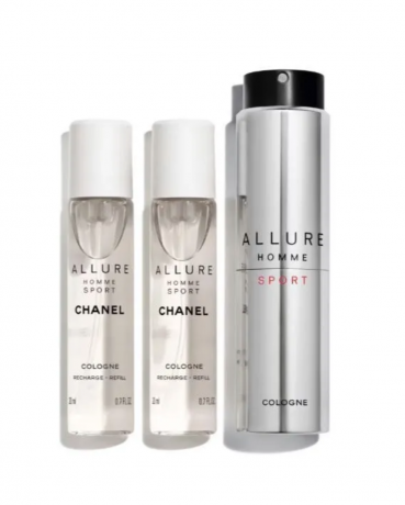 Chanel Allure Homme Sport Cologne, мужской одеколон, набор Twist & Spray 3 х 20 мл (60 мл)