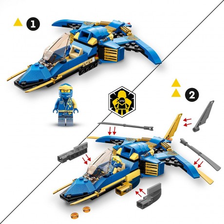 LEGO LEGO Ninjago 71784 Jays Donner-Jet EVO LEGO Ninjago 71784 Громовой реактивный самолет Джея EVO