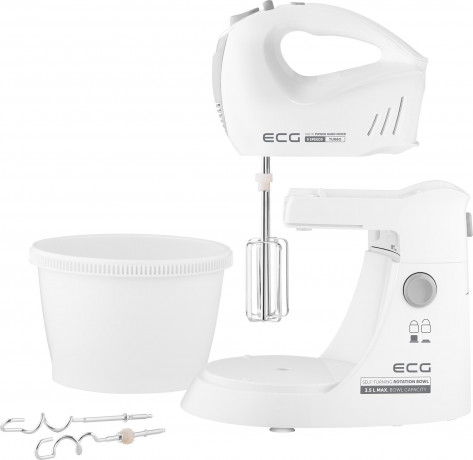 ECG ECG Handmixer RSM 4052, 400 W, Handmixer mit Drehschussel, Stander mit motorgetriebener Drehschale  Ручной миксер ЭКГ RSM 4052, 400 Вт, ручной миксер с вращающейся чашей, подставка с вращающейся чашей с электроприводом