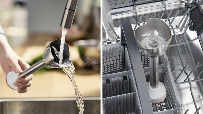 BOSCH BOSCH Stabmixer MSM4W220 ErgoMaster Serie 4, 600 W, Keramik-Kupplung, Edelstahl-Mixfuss, Zerkleinerer Ручной блендер BOSCH MSM4W220 ErgoMaster Series 4, 600 Вт, керамическая муфта, ножка для смешивания из нержавеющей стали, измельчитель