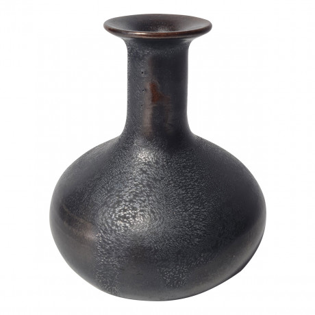 Винтажная ваза коричнево-черная, 8,5см x 9см, Германия, 1970-80гг.