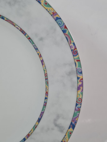 Тарелки сервировочные винтажные Eschenbach, фарфор, 9 шт., 26 см, Германия, 1960-70гг.