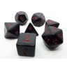 dice4friends 7-tlg. RPG Wurfelset Pearl: Black\/Red 7 шт. RPG Dice Set Жемчуг: черный/красный