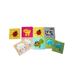 Holzspielzeug Tierlotto Деревянная игрушечная лотерея с животными