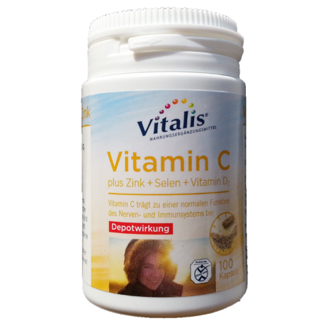 Vitalis Vitamin C plus zink + selen + vitamin D3 Витамин С с цинком, селеном и D3 100 капс