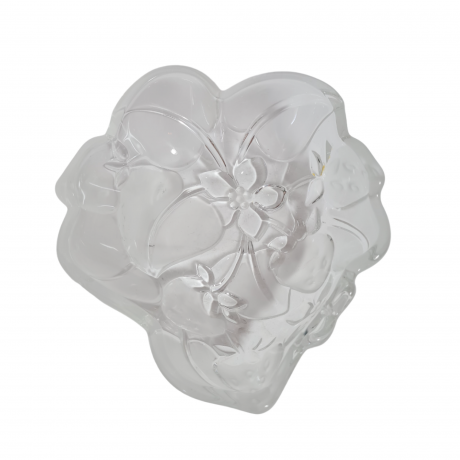 Салатница винтажная Im Stil Nieman, объемный декор, прессованное стекло, 19 см, Германия, 1960-70гг.