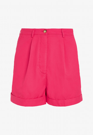 Tommy Hilfiger PLEATED Shorts bright cerise pink ПЛИССИРОВАНИЕ шорты ярко-вишнево-розовый