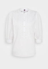 Tommy Hilfiger CRAFTED HENLEY  Print T-shirt optic white CRAFTHED HENLEY Футболка с принтом оптический белый