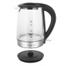 Emerio Emerio Wasserkocher Glas Wasserkocher 1,7L LED Beleuchtung Kabellos Erwarmen Tee Kettle Ku  Чайник Emerio Стеклянный чайник 1,7 л со светодиодной подсветкой Беспроводной чайник с подогревом Ku