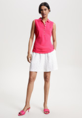 Tommy Hilfiger SLIM COLLAR DETAIL NS Polo shirt bright cerise pink SLIM COLLAR DETAIL NS Рубашка поло ярко-вишнево-розовый