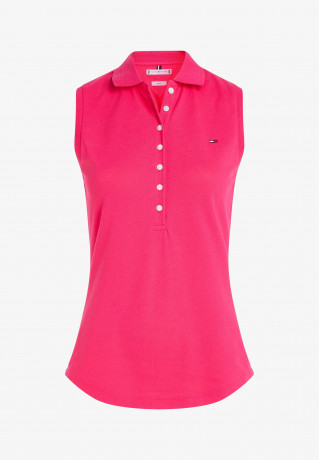 Tommy Hilfiger SLIM COLLAR DETAIL NS Polo shirt bright cerise pink SLIM COLLAR DETAIL NS Рубашка поло ярко-вишнево-розовый