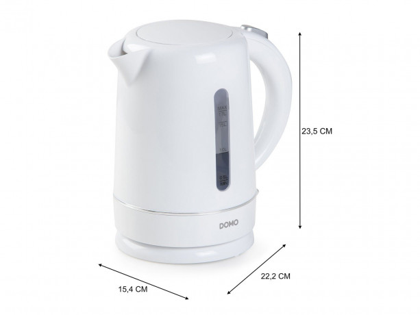 Domo Wasserkocher, 1.7 l, 2200 W, ohne Kabel elektrischer Teekocher Heisswasserbereiter schnell  leise, Uberhitzungs-  Trockengehschutz, rutschfeste Fusse sicher im Gebrauch  Чайник Domo, 1,7 л, 2200 Вт, без кабеля, электрочайник, чайник для горячей воды,