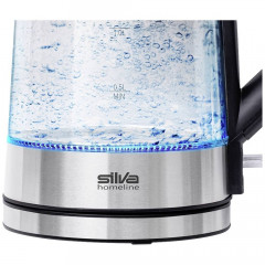 Silva Homeline Silva Homeline Wasserkocher Silva Homeline KL-G 2007 Wasserkocher schnurlos Silber, Schwarz, 1.70 l, 2200 W  Чайник Silva Homeline Silva Homeline KL-G 2007 Чайник беспроводной серебристый, черный, 1,70 л, 2200 Вт