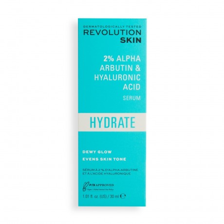 Revolution Skincare Hydrating 2% Alpha Arbutin & Hyaluronic Acid Serum  Увлажняющая сыворотка с 2% альфа-арбутином и гиалуроновой кислотой