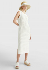 Tommy Hilfiger BLEND TANK MIDI Day dress ecru BLEND TANK МИДИ Повседневное платье экрю