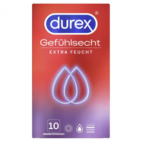 Durex Gefuhlsecht Extra Feucht Kondome  Ощущение излишней влажности презервативов