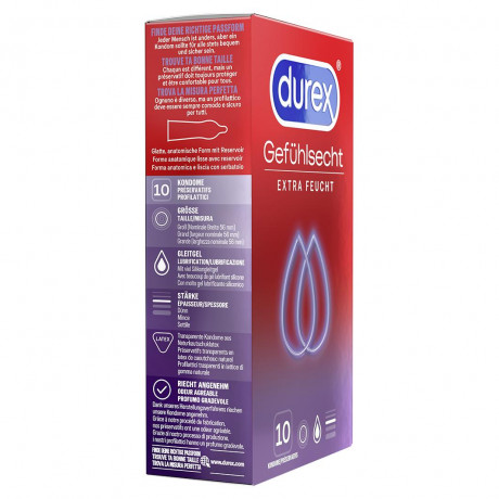 Durex Gefuhlsecht Extra Feucht Kondome  Ощущение излишней влажности презервативов