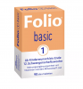 Folio 1 Basic Filmtabletten 90st, Фолиевая кислота Folio Basic 1, 90 таблеток, витамины для женщин при планировании и беременности, с йодом и витаминами B12 и D3