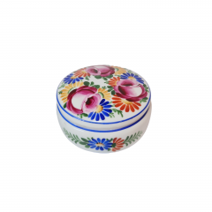 Шкатулка винтажная Z.S.&amp; CO Bavaria с ярким цветочным рисунком, 9 x 4,5 см, Германия, 1960-70гг.