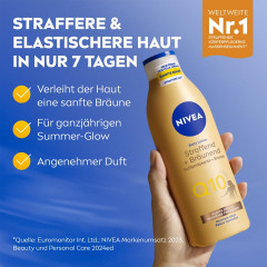 NIVEA Q10 Straffende + Braunende Bodylotion, 250 ml, Нивеа Лосьон для тела подтягивающий с эффектом загара, коэнзим Q10, для светлой и средней кожи, 250 мл