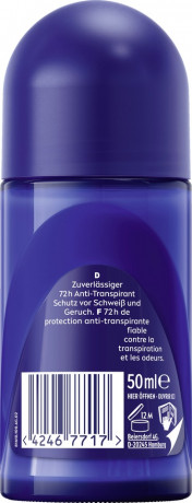 NIVEA MEN Dry Impact Anti-Transpirant Roll-On, 50 ml, Нивеа Мужской антиперспирант ролик, Dual Protect, 0% спирта, 72ч сухость, 50 мл
