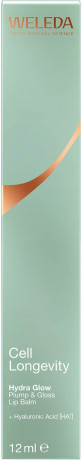 WELEDA Cell Longevity Hydra Glow Plump & Gloss Lip Balm, 12 ml, Бальзам для губ Hydra Glow Plump & Gloss с гиалуроновой кислотой HA7 и глянцевым финишем, 12 мл