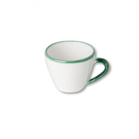 Gmundner Keramik Gmundner Keramik Gruner Rand Cappuccino-Obertasse 0,16 L / h: 6,8 cm Чашка для капучино с зеленым ободком Gmundner Ceramics 0,16 л / высота: 6,8 см