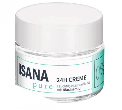 ISANA pure 24H Creme, ИСАНА Крем для лица без силиконов и отдушек с витамином витамин B3, B5 и Е, 50мл