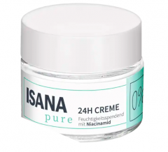 ISANA pure 24H Creme, ИСАНА Крем для лица без силиконов и отдушек с витамином витамин B3, B5 и Е, 50мл