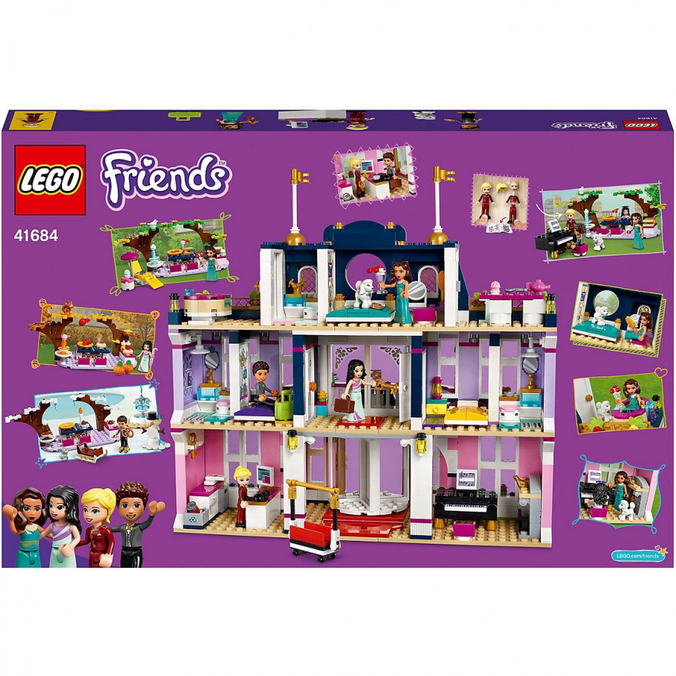 Купить LEGO Friends 41684 Heartlake City Hotel ЛЕГО Гранд-отель Хартлейк  Сити в интернет-магазине Diskontshop.eu Германия всего за 16 299 руб. в