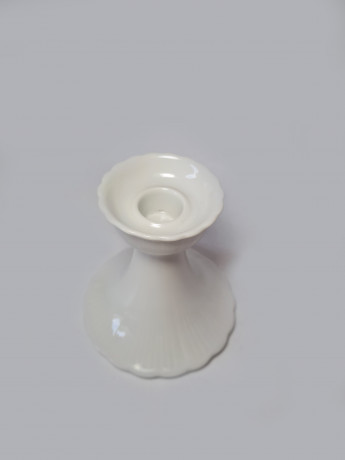 Tirschenreuth Белый фарфоровый подсвечник, 11смx 10,5см, Германия, 1970-80гг.