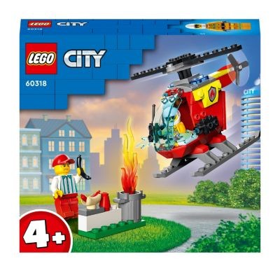LEGO City Fire 4er Set: 60318 Feuerwehrhubschrauber + 60319 Loscheinsatz und Verfolgungsjagd + 60320 Feuerwache + 60321 Feuerwehreinsatz mit Loschtruppe Набор из 4 предметов: 60318 Пожарный вертолет + 60319 Пожарная операция и погоня + 60320 Пожарная стан