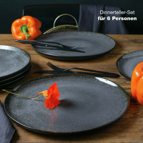 Moritz & Moritz Moritz & Moritz Speiseteller 6-tlg. DIGITAL anthrazit Обеденные тарелки Moritz &amp; Moritz 6 шт. ЦИФРОВОЙ