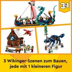 LEGO LEGO Creator 31132 Wikingerschiff mit Midgardschlange LEGO Creator 31132 Корабль викингов со змеем Мидгарда