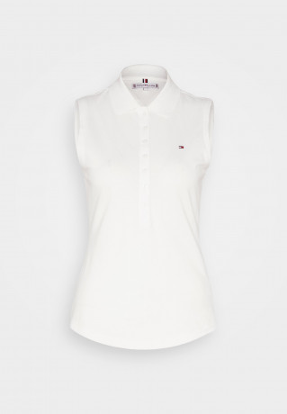 Tommy Hilfiger SLIM COLLAR DETAIL NS Polo shirt ecru SLIM COLLAR DETAIL NS Рубашка поло экрю