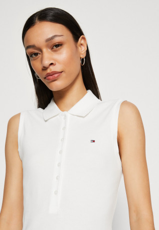 Tommy Hilfiger SLIM COLLAR DETAIL NS Polo shirt ecru SLIM COLLAR DETAIL NS Рубашка поло экрю
