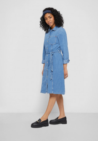 Tommy Hilfiger DRESS KNEE Denim dress aura ПЛАТЬЕ КОЛЕНО Джинсовое платье аура