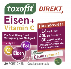 taxofit (таксофит) Direkt Eisen + Folsaure + Vitamin C 20 шт