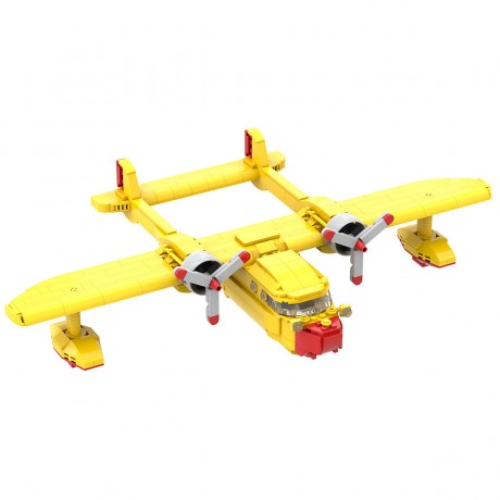 Klemmbausteinset MunichBricks MBE019 Seegans Transportflugzeug Комплект зажимных блоков MunichBricks MBE019 Транспортный самолет Seegans