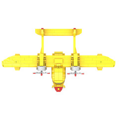 Klemmbausteinset MunichBricks MBE019 Seegans Transportflugzeug Комплект зажимных блоков MunichBricks MBE019 Транспортный самолет Seegans
