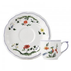 Gien Fayencerie Gien 'Oiseaux Paradis' Mokka-/Espresso-Untertasse 14 cm Gien &quot;Oiseaux Paradis&quot; Блюдце для мокко/эспрессо, 14 см