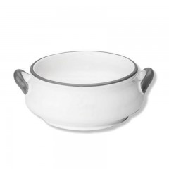 Gmundner Keramik Gmundner Keramik Grauer Rand Suppenschale Classic 0,37 L Супница Gmundner керамическая с серым ободком Classic 0,37 л