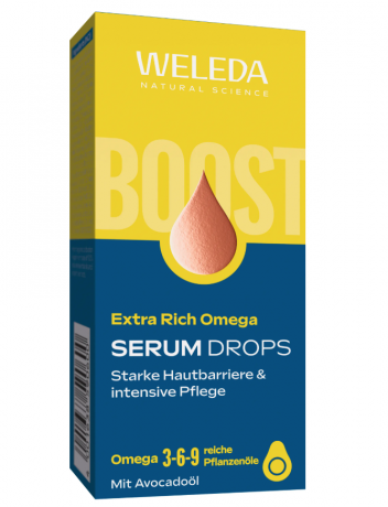 WELEDA Extra Rich Omega Serum Drops Сыворотка-капли с ценным маслом авокадо и омега-жирными кислотами для красивой кожи лица, 30мл