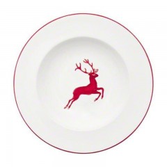 Gmundner Keramik Gmundner Keramik Rubinroter Hirsch Suppenteller Gourmet d: 24 cm / h: 4 cm Керамическая суповая тарелка Gmundner Ruby Red Deer Gourmet d: 24 см / высота: 4 см