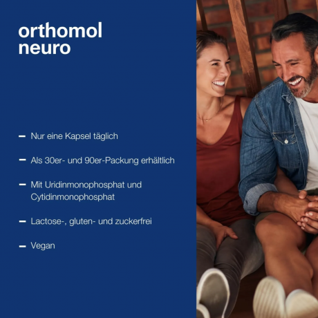 Orthomol neuro Kapseln 90 Stk, Витамины группы B для концентрации и памяти (Германия), 90шт, магний омега 3 коэнзим Q10
