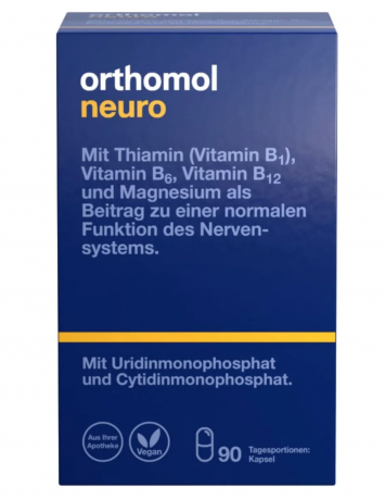 Orthomol neuro Kapseln 90 Stk, Витамины группы B для концентрации и памяти (Германия), 90шт, магний омега 3 коэнзим Q10