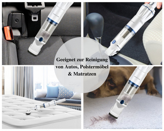 Genius Genius Akku-Handstaubsauger Invictus One 1.0, 90,00 W, beutellos, 11-tlg Handsauger beutellos  kabellos Weiss Беспроводной ручной пылесос Genius Invictus One 1,0, 90,00 Вт, без мешка, ручной пылесос, 11 предметов, без мешка, беспроводной