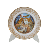 Тарелка коллекционная винтажная Franklin Porzellan, сказки братьев Гримм "Бременские музыканты", 20 x 2 см, Германия, 1978г.